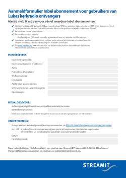 Download bestelformulier Inbelabonnement