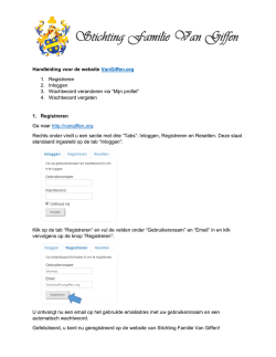 Handleiding voor de website VanGiffen.org 1. Registreren 2