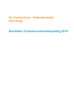 Oudertevredenheidspeiling 2014