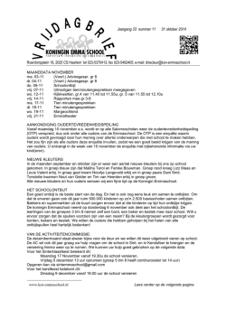 Jaargang 33 nummer 11 31 oktober 2014