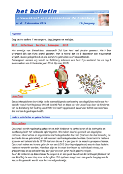 het bolletin nr.4 - basisschool "De Bolleberg"