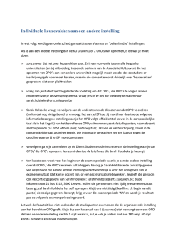 Individuele keuzevakken aan een andere instelling