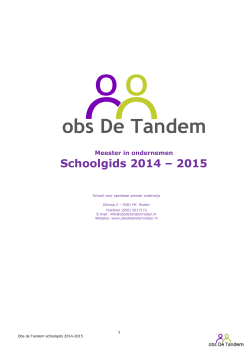 Schoolgids 2014 – 2015