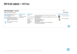 HP Tablet Fact Tag A4 - Hewlett
