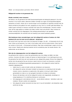 Wijk- en dorpsraden periode 2015-2018