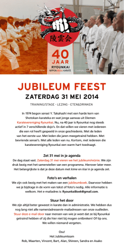 Jubileum feest - Karate