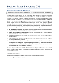 Position Paper Bewoners ORS - Werkgroep Toekomst Luchtvaart