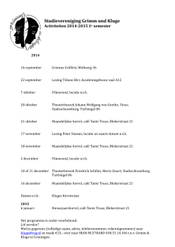 Kalender - Grimm und Kluge