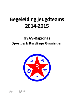Begeleiding jeugdteams 2014-2015 - GVAV