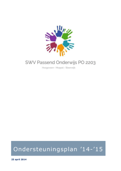 Hoofdlijnen notitie - samenwerkingsverband PO 2203