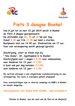 Fiets 3 daagse Boekel