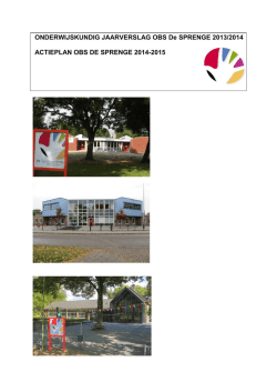 Jaarverslag OBS De Sprenge 2013-2014 en actiepunten 2014