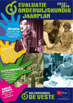 Jaarplan evaluatie 2013-2014