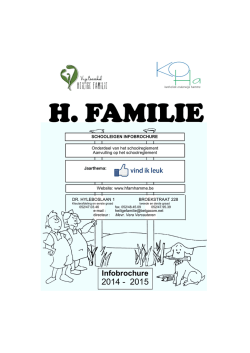 info 2014-2015 - Basisschool Heilige Familie