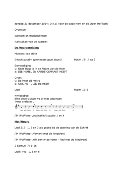 Lucas 1 26 38 en 2 Samuel 7 4e advent - PKN Oosterbeek