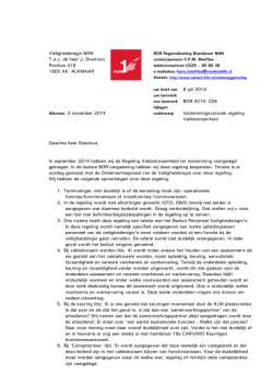 Instemmingsverzoek regeling vakbekwaamheid van 3 november