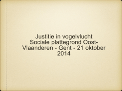 Justitie in vogelvlucht Sociale plattegrond Oost-Vlaanderen