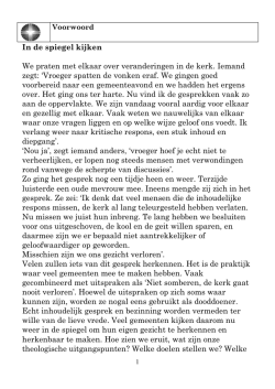 In de spiegel kijken We praten met elkaar over veranderingen in de