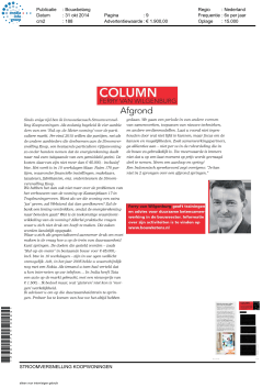 Publicatie : Bouwbelang Regio : Nederland Datum : 31 okt 2014