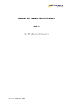omgang met digitale sporendragers b-40.20