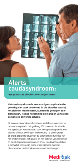 iconCaudasyndroom: checklist zorgverleners