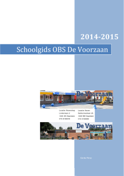 Voorzaan schoolgids 2014 2015