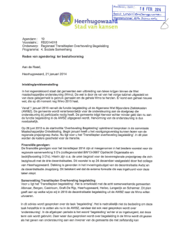 RB2014016 Regionaal Transitieplan Overheveling Begeleiding