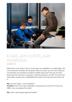 interview klaas jan huntelaar