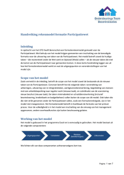 Handreiking rekenmodel formatie Participatiewet