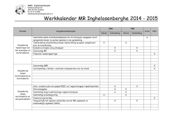 Werkkalender MR Inghelosenberghe 2014