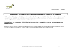 GSC - Vermogen en aantal installaties per netbeheerder