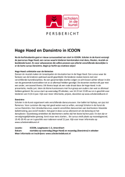 Hoge Hoed en Dansintro in ICOON