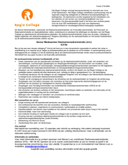Het Regio College verzorgt beroepsonderwijs en educatie aan circa