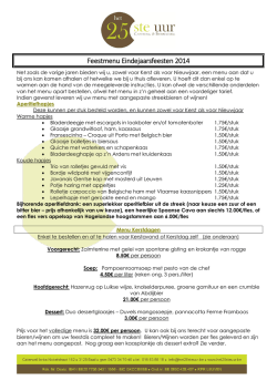 eindejaarsmenu 2014 - klik hier