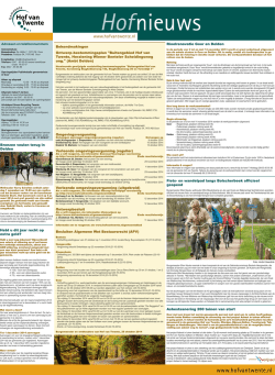 Hofnieuws 29 oktober 2014 - Gemeente Hof van Twente