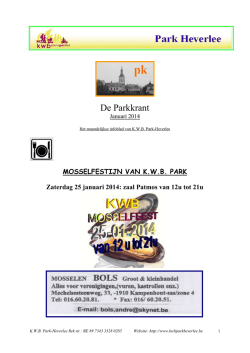 Januari 2014 - kwb Park Heverlee