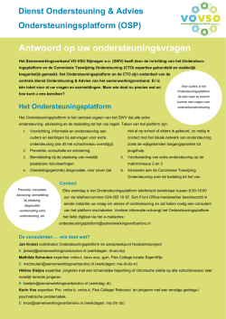 Wie doet wat bij het Ondersteuningsplatform?