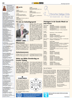 Parochienieuws week 15