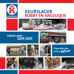 Download de Culinaire Folder - Keurslager Robby en Angelique
