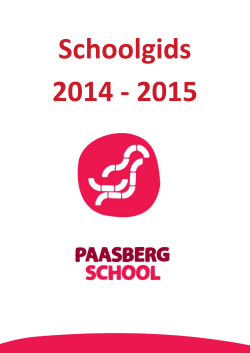 Schoolgids - Paasbergschool