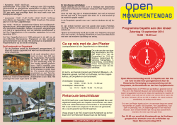 Open Monumentendag Folder 2014