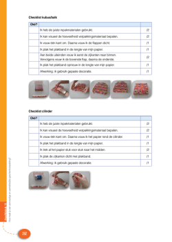 Hoofdstuk 11 Checklist kubus/balk Ok&eacute;? Ik heb de juiste