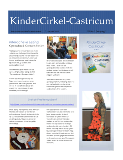 Nieuwsbrief 01 01 - Kindercirkel Castricum