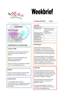 informatiebrief week 3 - Pax Christischool Bodegraven