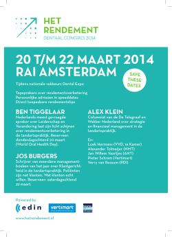 20 T/M 22 MAART 2014 RAI AMSTERDAM