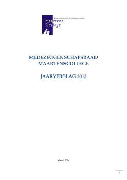 Jaarverslag 2013 - MR