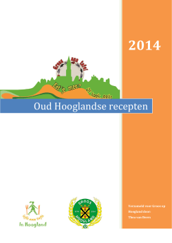 Oud Hooglandse recepten - Welkom bij Groos op Hoogland