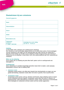 Dieetadviezen bij een colostoma