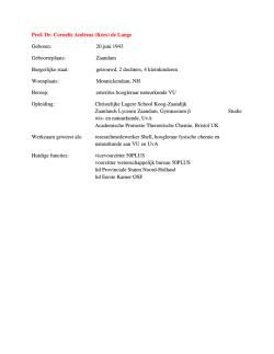 CV Kees de Lange