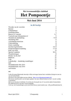 Het Pompoentje mei-juni 2014